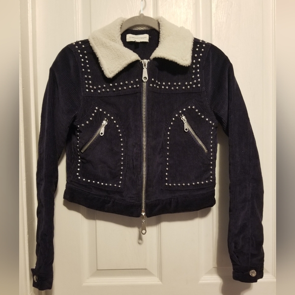 Rebecca Minkoff Jackets & Blazers - Rebecca Minkoff Koshova Faux Shearling Jacket in Navi Size XXS